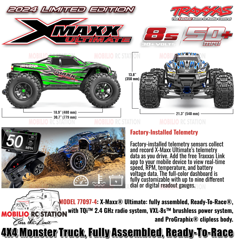 Jual Traxxas 77097-4 X-Maxx XMaxx Ultimate 4X4 Brushless Monster Truck ...