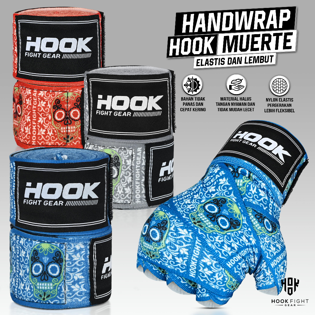Jual HANDWRAP BOXING HOOK FIGHT GEAR, HAND WRAP MUAY THAI, BOXING WRAP ...