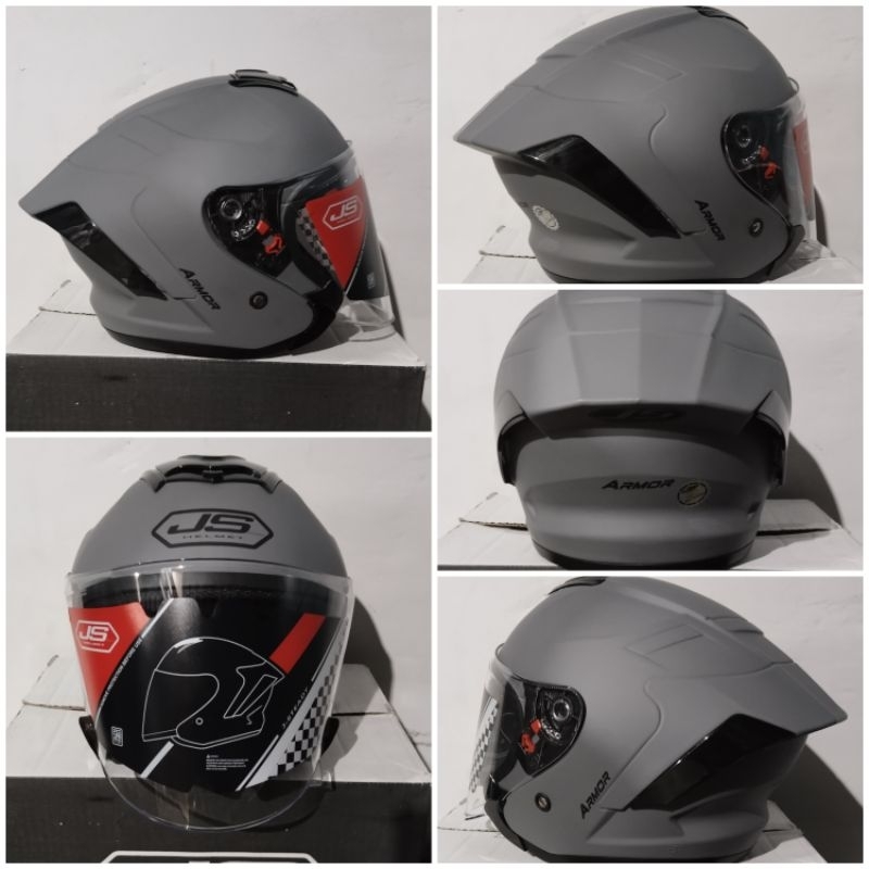 Jual Helm js armor abu gorilla doff sni | Shopee Indonesia