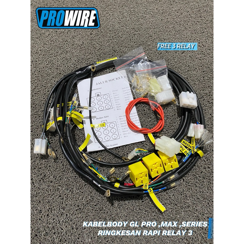 Jual KABEL BODY GL PRO/MAX/SERIES CUSTOM /RINGKESAN BONUS 3RELAY ...
