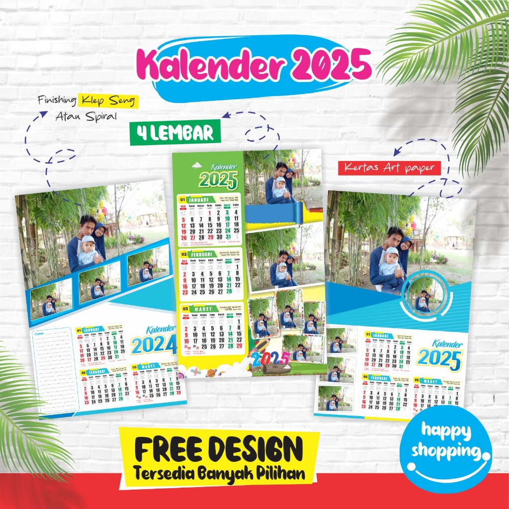 Jual KALENDER 2025 CUSTOM // 4 LEMBAR // | Shopee Indonesia