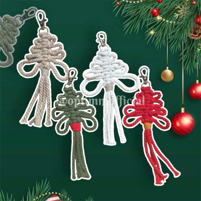 Jual KEYCHAIN MACRAME CHRISTMAS NATAL BY OPTIMN | gantungan kunci ...