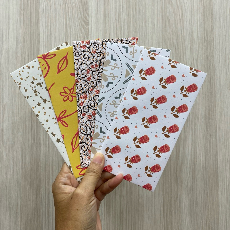 Jual SATUAN Amplop Panjang Uang Tanpa Dilipat Angpao Cute Pattern ...