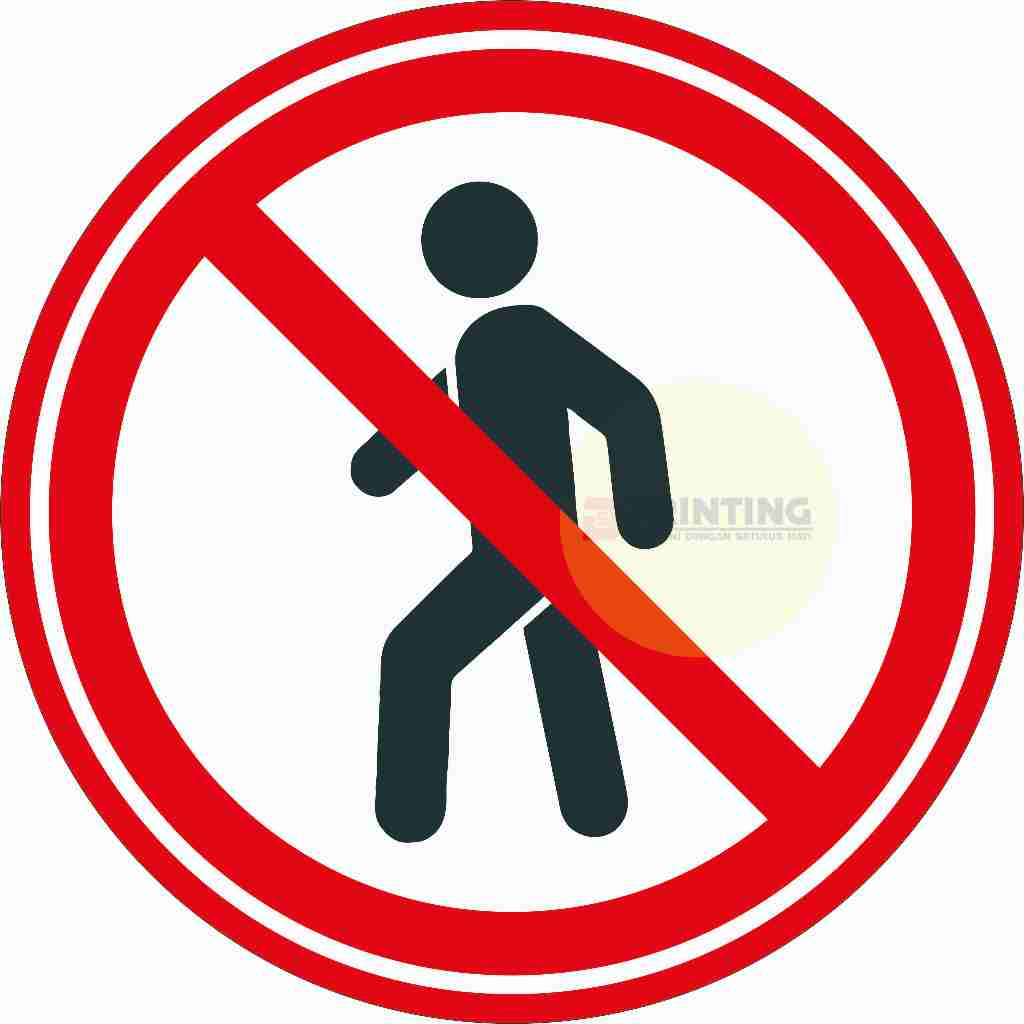 Jual STIKER RAMBU DILARANG JALAN DISINI + LAMINASI GLOSY | Shopee Indonesia