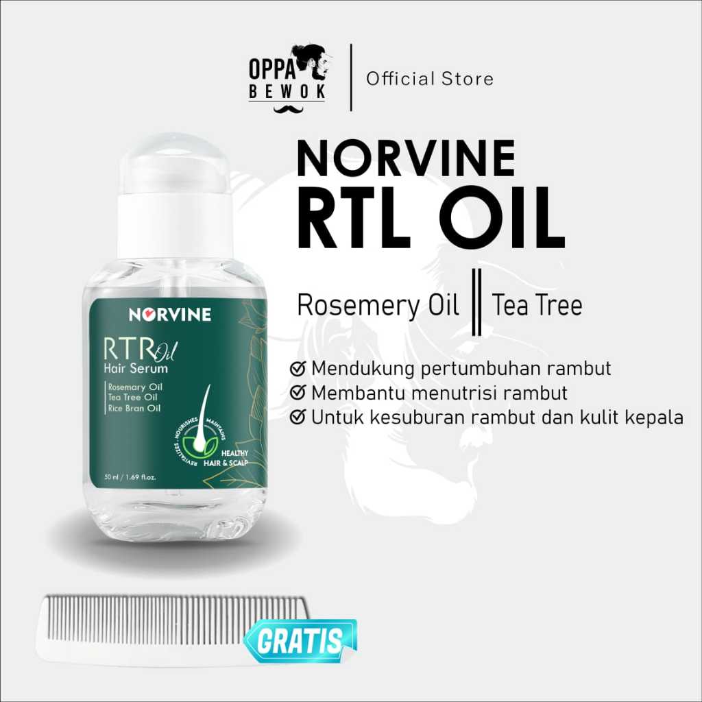 Jual NORVINE - Rosemery Oil Pengganti Minox Hair Serum Mencegah Rontok ...