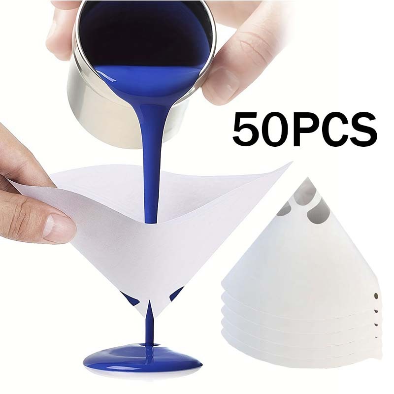 Jual 50pcs Filter Cat Kertas Saring Cat Paint Filter Strainer 100u ...