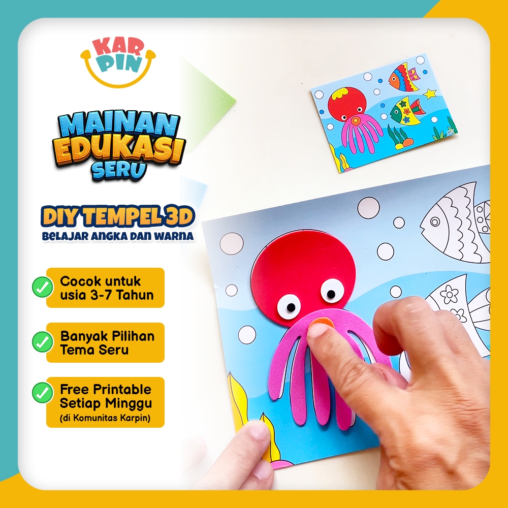Jual [KARPIN] Menempel Sesuai Bentuk / DIY Mainan Edukasi / Puzzle ...