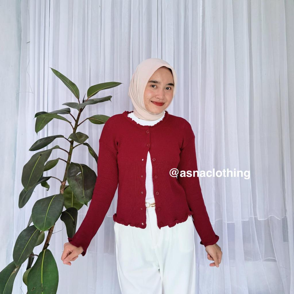 Jual Cardi Bailey Rajut Kriwil Korean Style / Cardigan Rajut Crop ...