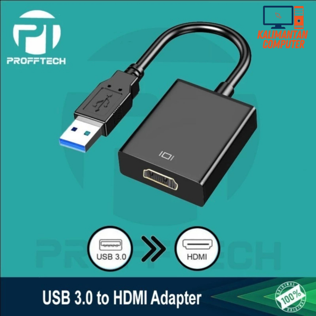 Jual Converter USB 3.0 to HDMI 1080P Profftech Original | Shopee Indonesia