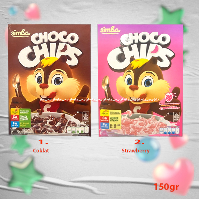 Jual Simba Choco Chip 150gr Rasa Chocolate Strawberry Makanan Seral ...