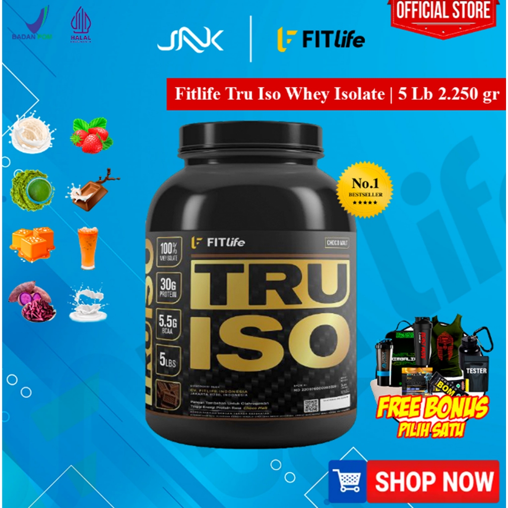 Jual FITLIFE TRUISO 2250gr 5 Lb | Pure Whey Protein Isolate WPI Diet ...