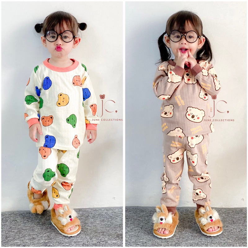 Kidz Too Set Piyama Bear Anak Perempuan