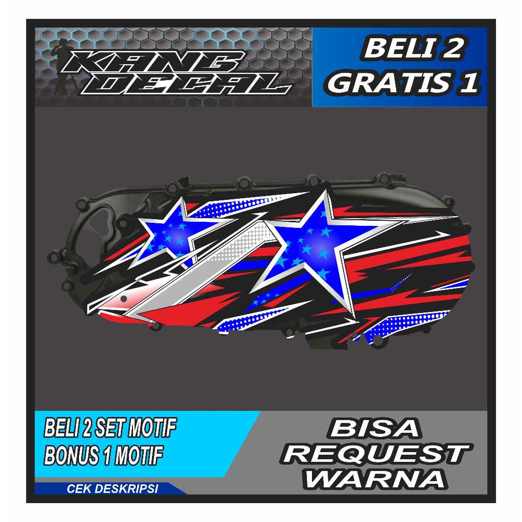 Jual Water Decal/Stiker Decal CVT Motif RACING STAR | Shopee Indonesia