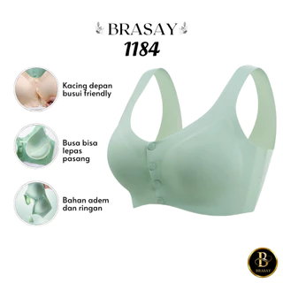 Brasay Bra Wanita Kancing Depan Seamless Polos Bra 1184