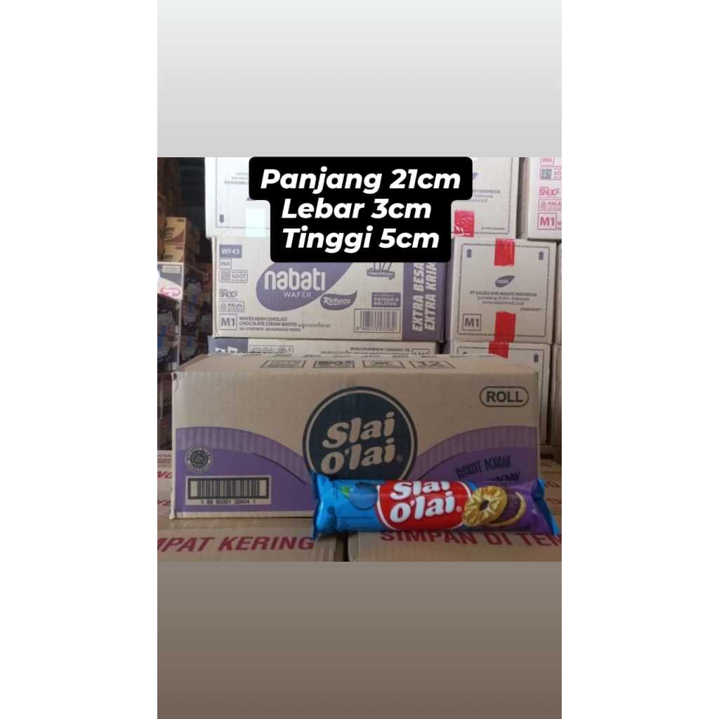 Jual slai olai roll 128 gram 1 dus isi 24 pcs | Shopee Indonesia