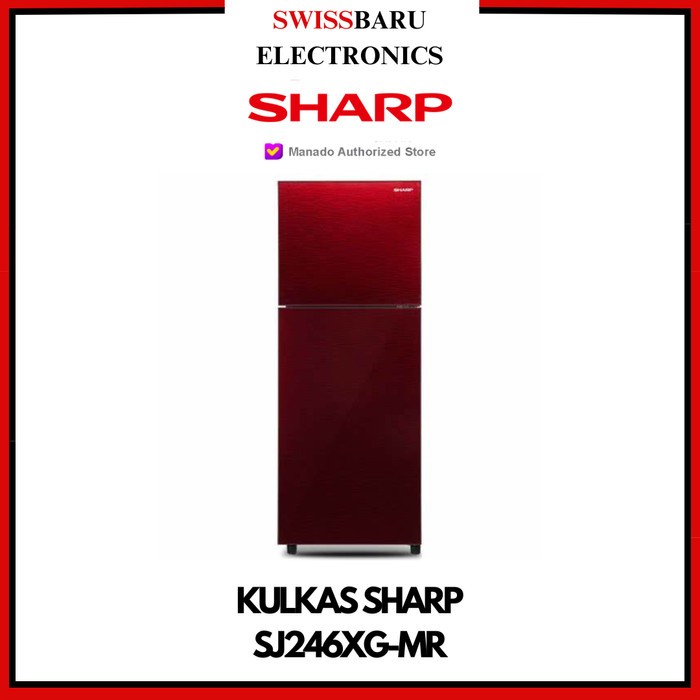 Jual MANADO - KULKAS 2 PINTU SJ-246XG-MR | Shopee Indonesia