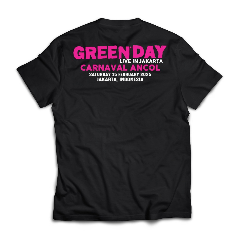 Jual T-Shirt GREEN DAY LIVE JAKARTA THE SAVIORS TOUR 2025