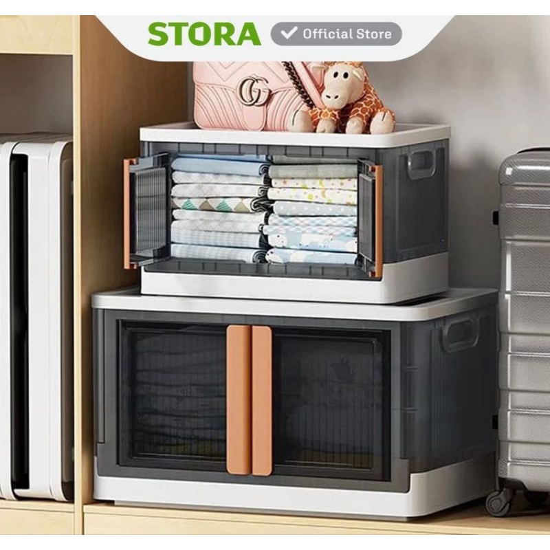 Jual Stora Kotak Penyimpanan Lipat Front Opened Foldable Box Container ...