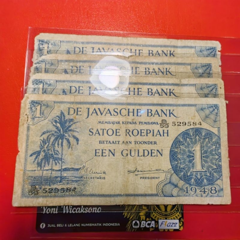 Jual 1 Gulden Djb Tahun 1948 Fine Ada Sobek Asli 