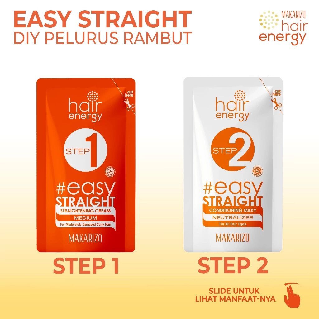 Jual MAKARIZO Hair Energy Easy Straight DIY Pelurus Rambut 80ml ...
