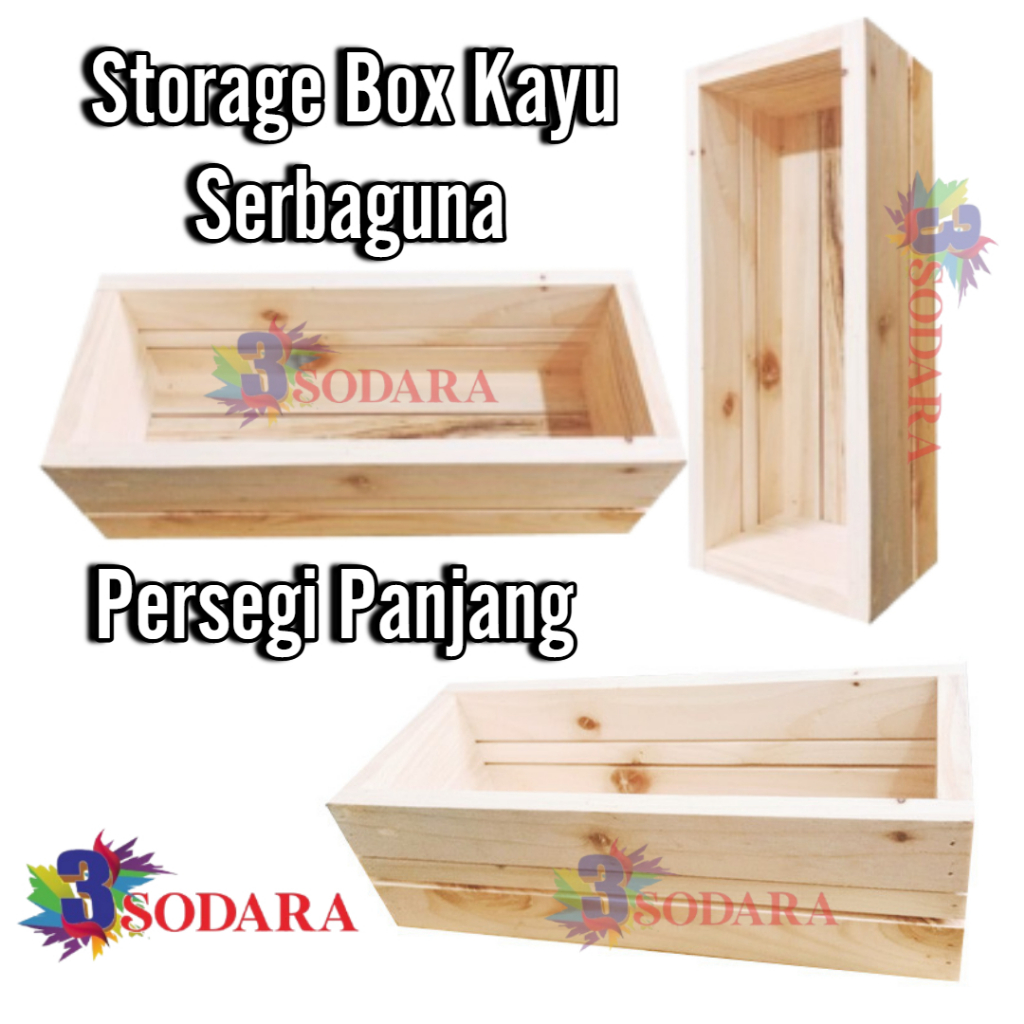 Jual Storage Box Kayu Serbaguna Persegi Panjang Model Palet | Shopee ...