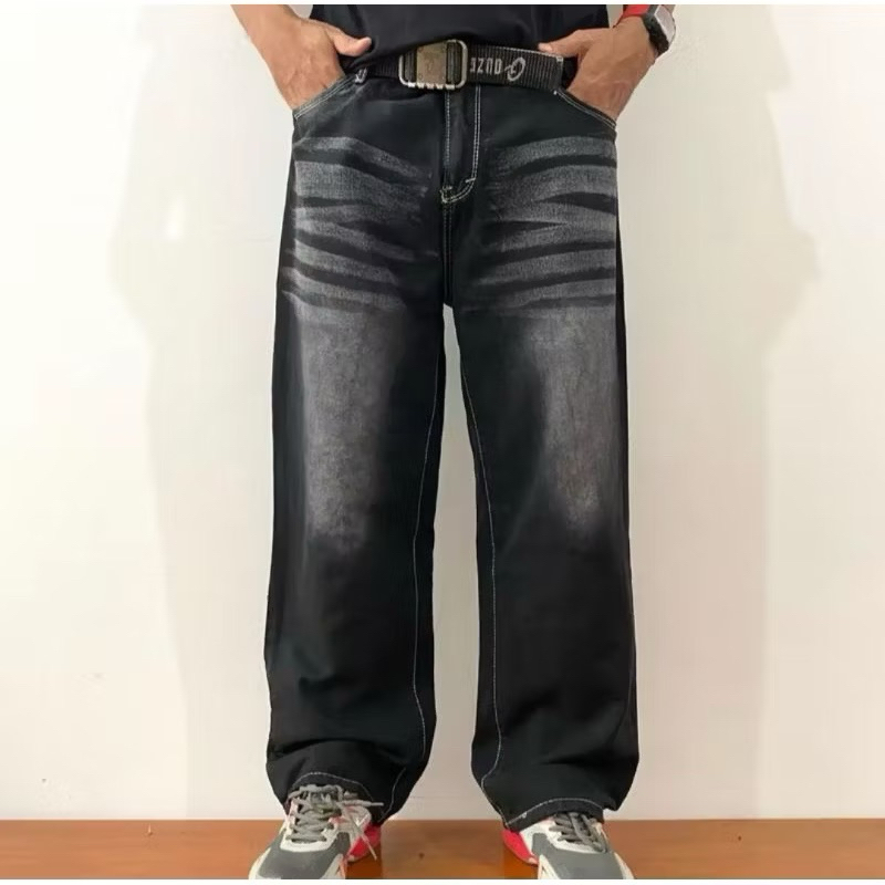 Jual Celana Jeans Kulot Pria Beggy Jeans Gombrang Korean Style-lose ...