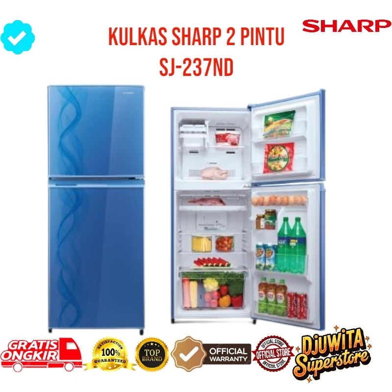 Jual KULKAS SHARP 2 PINTU SJ-237ND 172 LITER | Shopee Indonesia