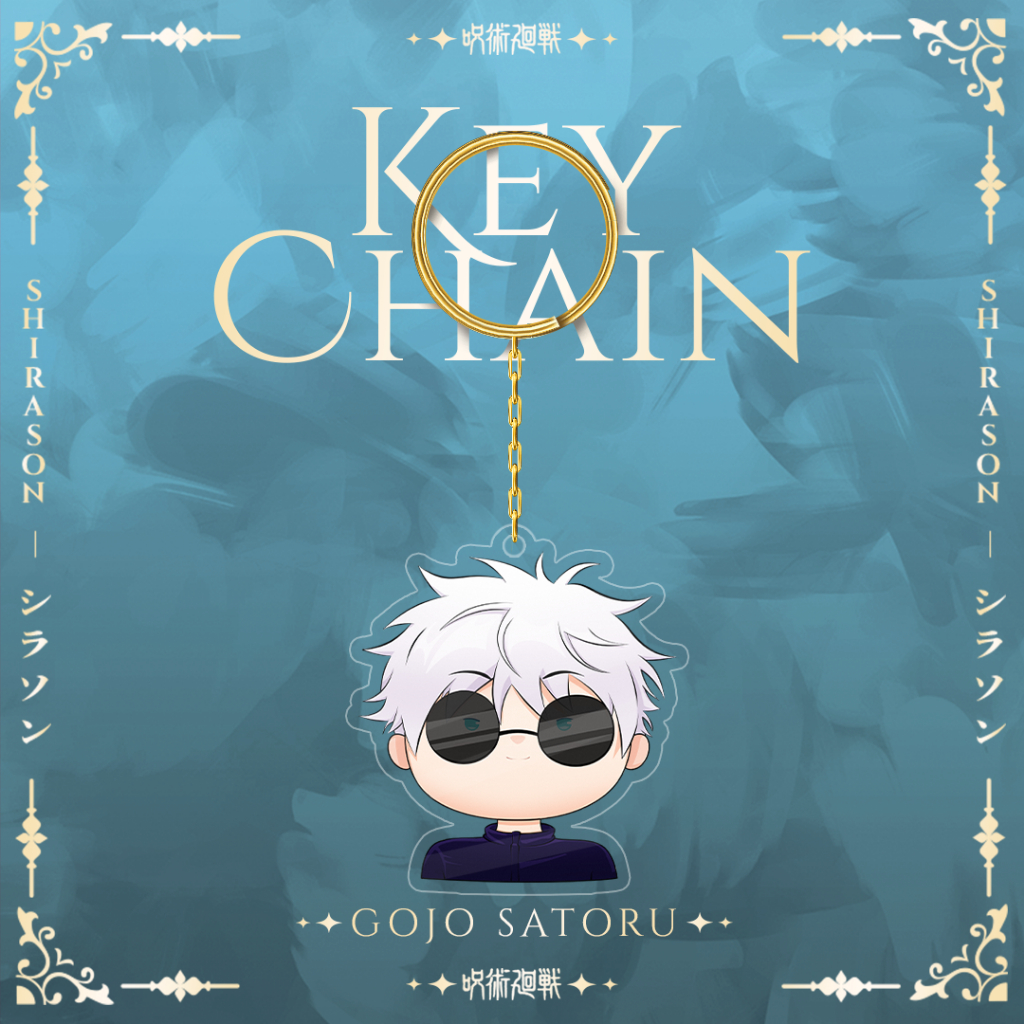Jual Jujutsu Kaisen - Gojo Satoru Key Chain | Gantungan Kunci (art by ...