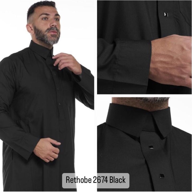 Jual Jubah Rethobe Black (2674) | Shopee Indonesia