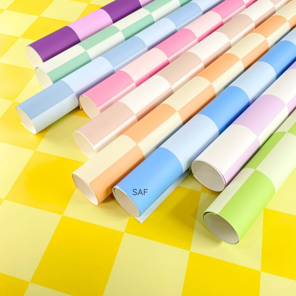 Jual SAF Background Paper Checkered Kotak-Kotak Ukuran 50 x 75cm - Alas ...