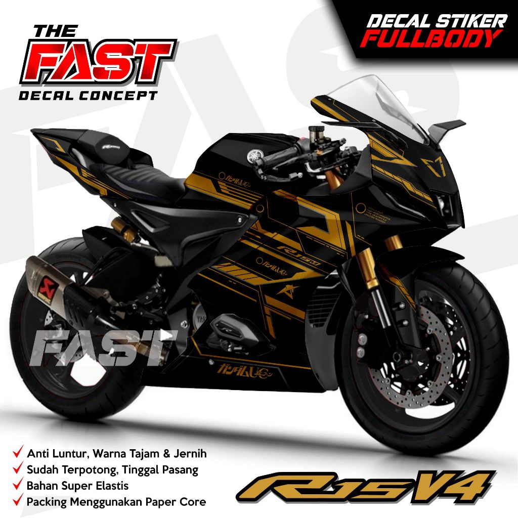 Jual Decal R15 V4 Fullbody Gundam Sticker Striping Fullbody Racing ...
