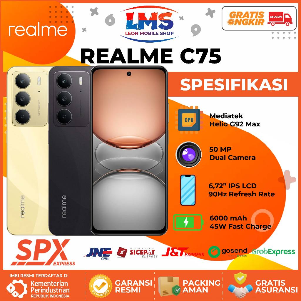 Jual Realme C75 [8GB+128GB] [8GB+256GB] - Garansi Resmi 1 Tahun ...