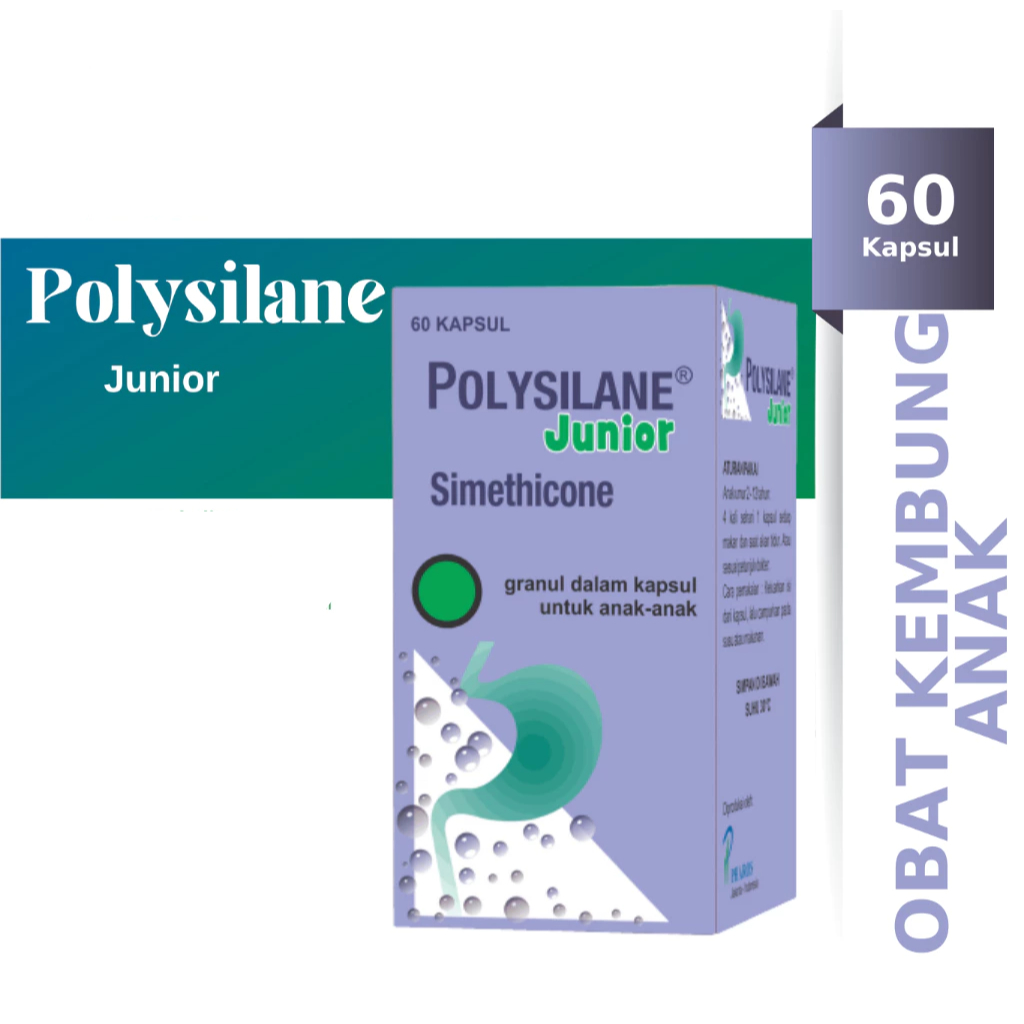 Jual Polysilane Junior Isi 60 Kapsul - Obat Kembung Anak dan Dewasa ...