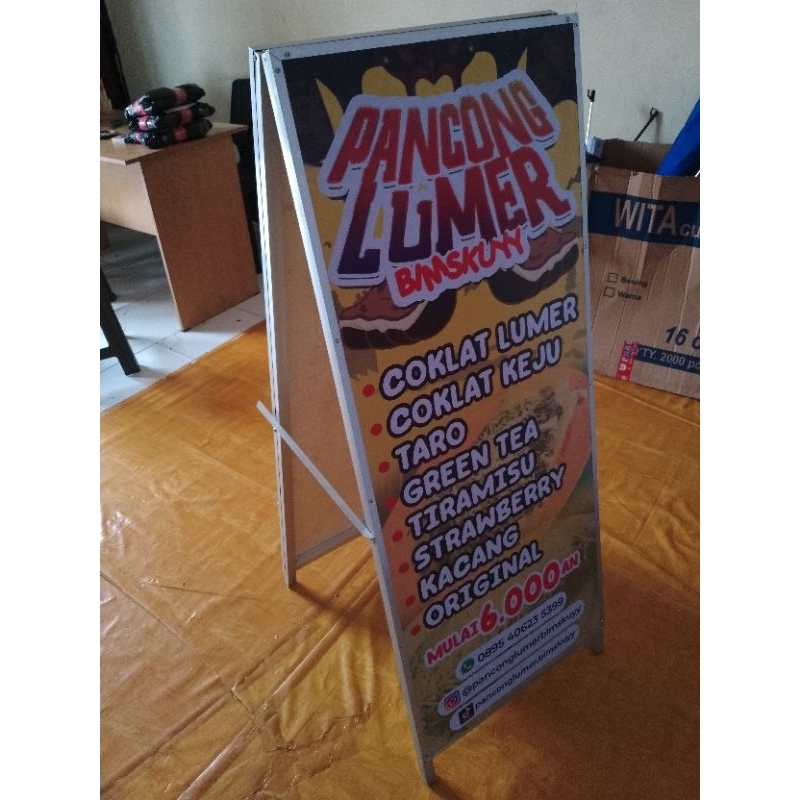 Jual Stand Promo Standing Banner Standing Menu ukuran 60x100 | Shopee ...