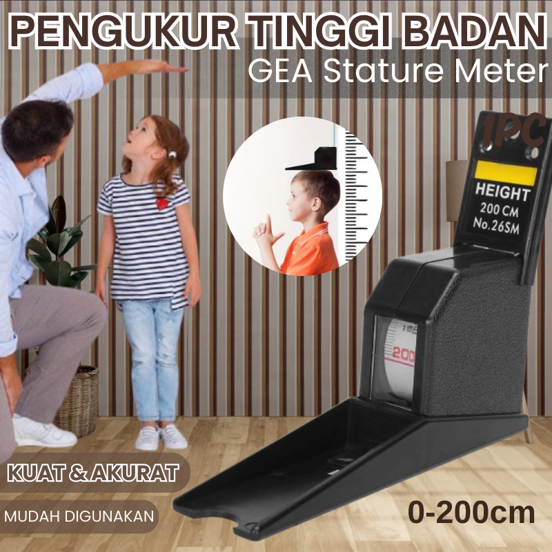 Jual GEA Stature Meter Pengukur Tinggi Badan 2 Meter (0-200cm) Anak ...