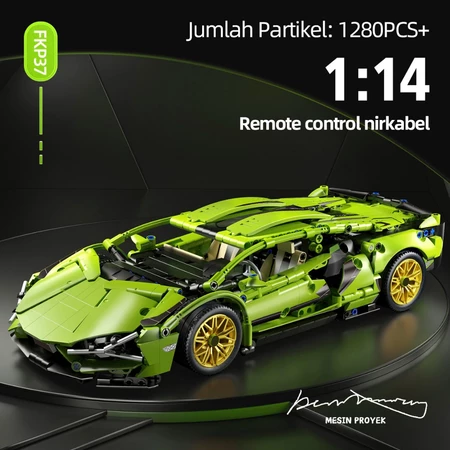 1:14 TOYLINX Mainan Bricks  1280Pcs Mainan Mobil Mainan Batu Block Butir Besar Mainan Batu Block