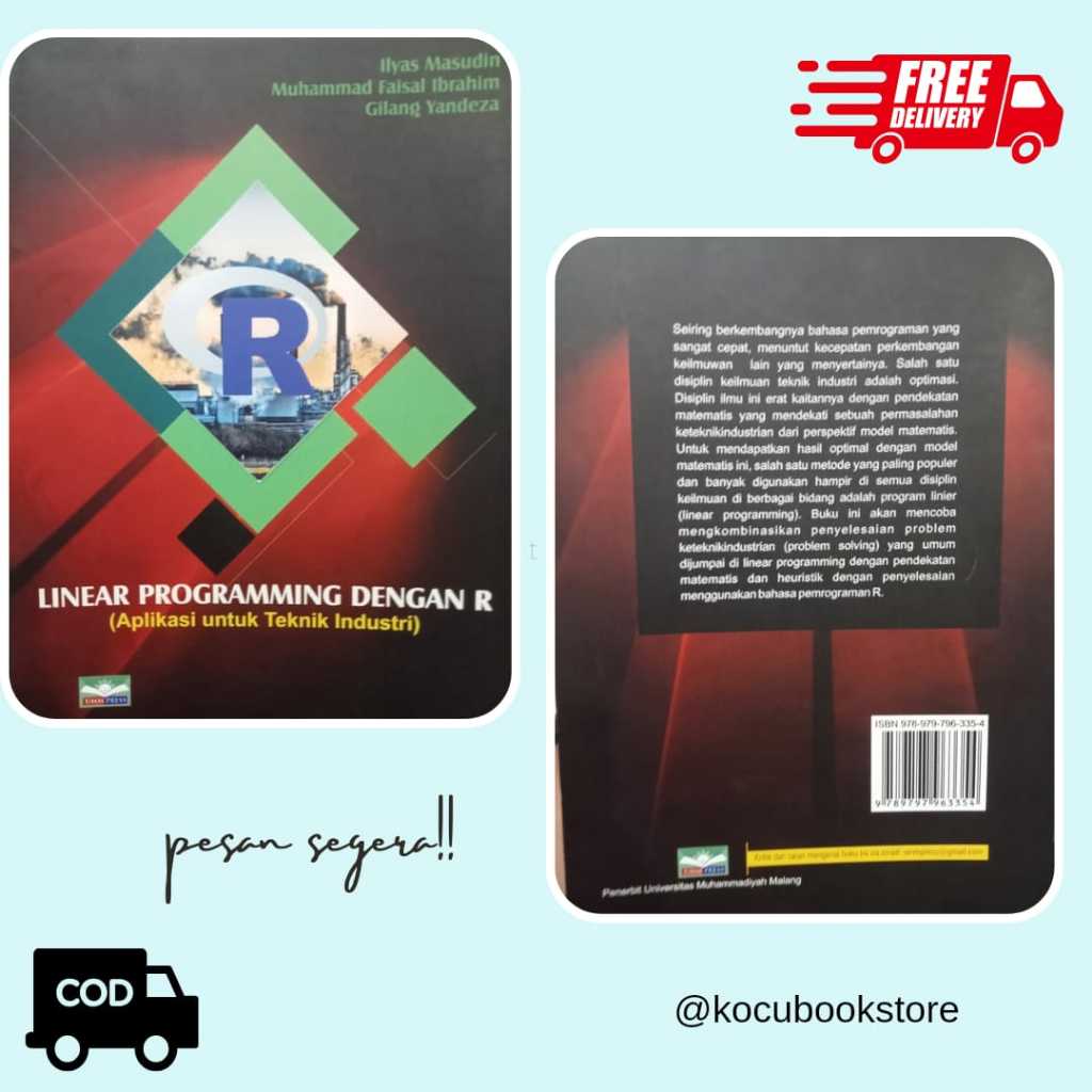 Jual LINEAR PROGRAMMING DENGAN R ( APLIKASI UNTUK TEKNIK INDUSTRI ...