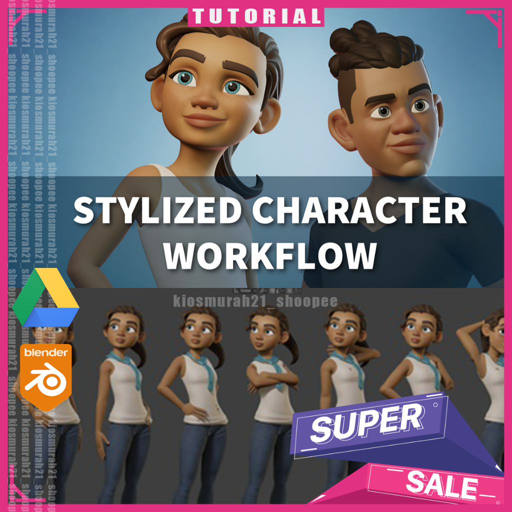 Jual Blender 3D - Blender Cloud - Stylized Character Workflow (Part 1 ...