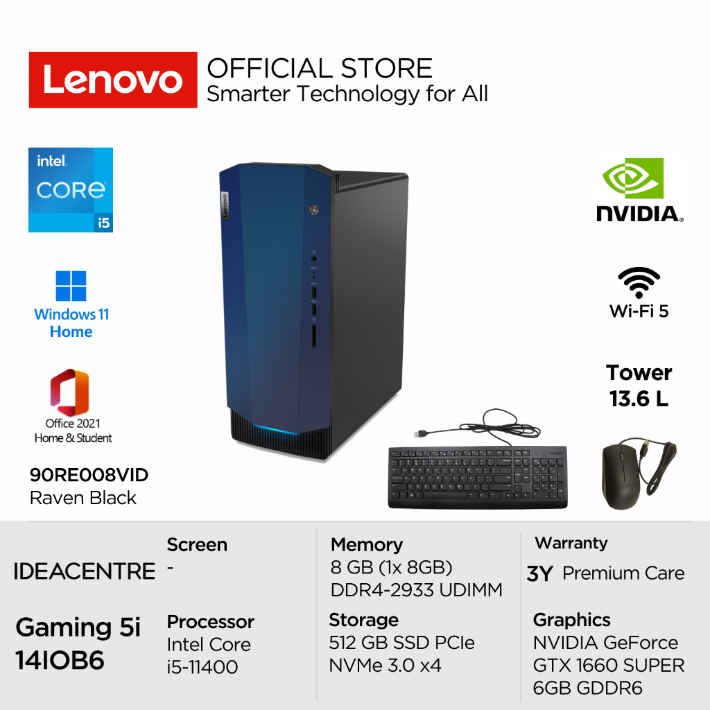 Jual Lenovo PC IdeaCentre Gaming 5i 14IOB6 8VID Intel Core i5