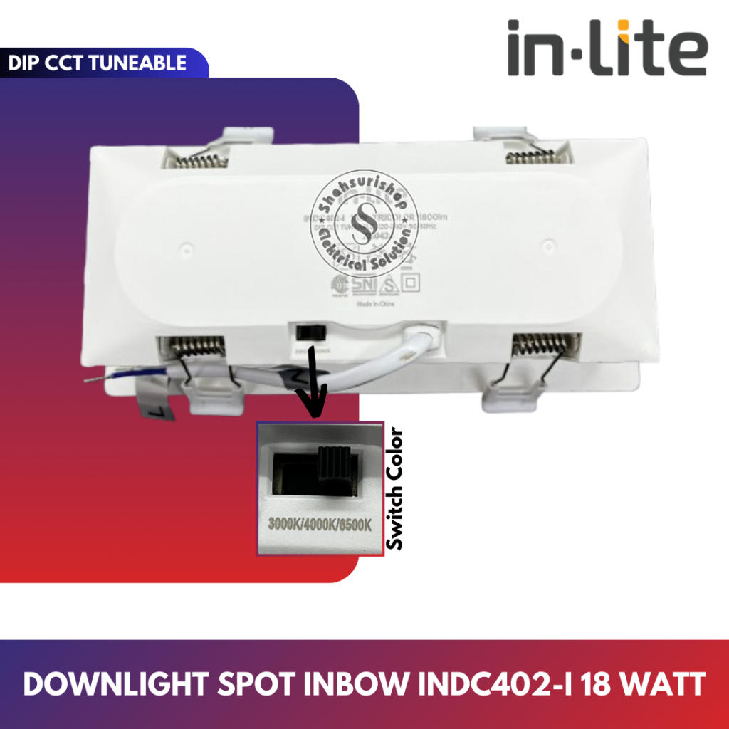 Jual IN-LITE LAMPU DOWNLIGHT SPOT INBOW INDC402-I 18 WATT 3 WARNA CCT ...