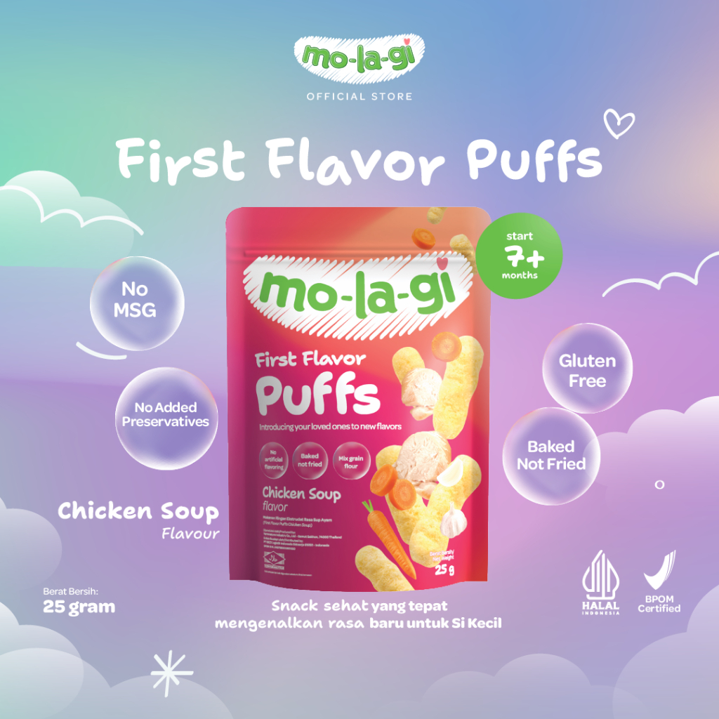 Jual Molagi - First Flavour Puff Chicken Soup 25gr - Snack Sehat Anak ...