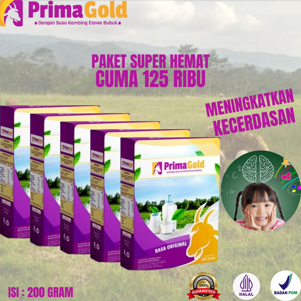 Jual 5 Box Susu Kambing Etawa Primagold Melancarkan Pencernaan|Membantu ...