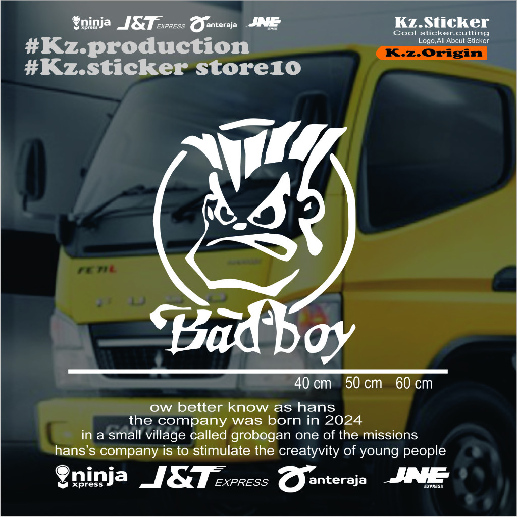 Jual STICKER CUTTING BAD BOY KACA DAN BODY TRUCK PICK UP TERBARU ...