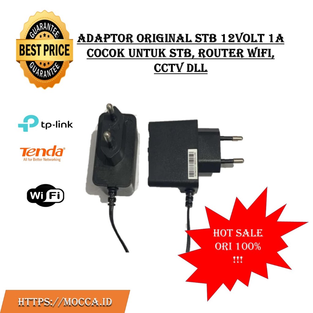 Jual Adaptor 12V 1A Baru Original Wifi & STB | Shopee Indonesia