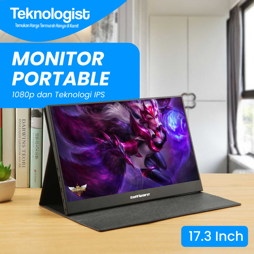 Jual Taffware Monitor Portable 17.3 Inch Full HD 1080P IPS 60Hz HDMI ...