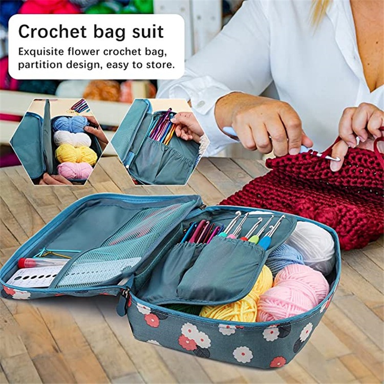 Jual 107 PCS Kit Alat Rajut Set Lengkap Pemula Portabel Crochet Kit ...