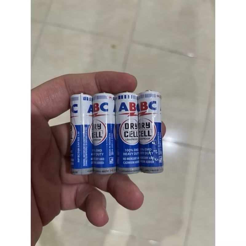 Jual BATERAI ABC BIRU AA / BATRAI JAM DINDING UKURAN AA / BATTERY ABC ...