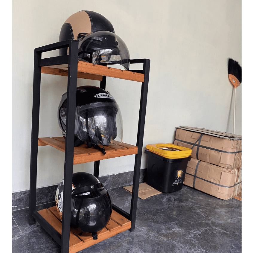 Jual Rak Tempat Taruh Helm Kayu Susun Shopee Indonesia