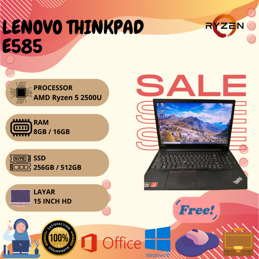 Thinkpad E585 Ryzen5 8G 256G 15.6型HD Lenovo Thinkpad e585