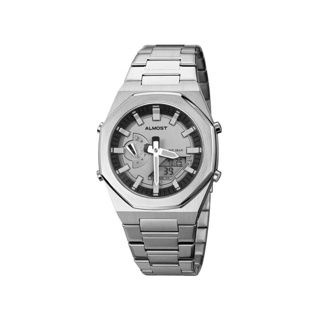 Jual Almost Studio Paladin Dual Time Silver Watch – Jam Tangan ...